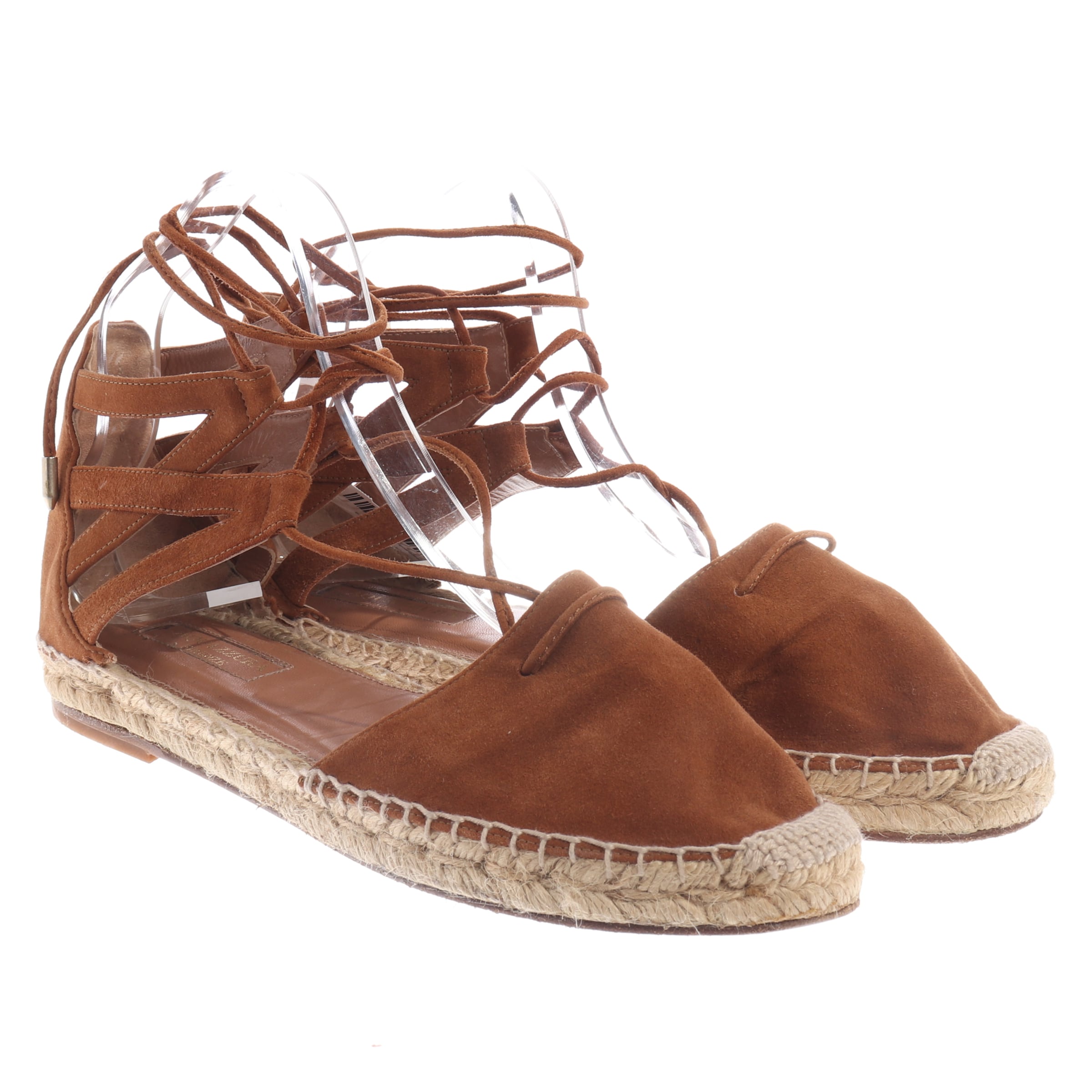 Aquazzura Flats & Loafers in 38 in Cream / Light brown, Item view