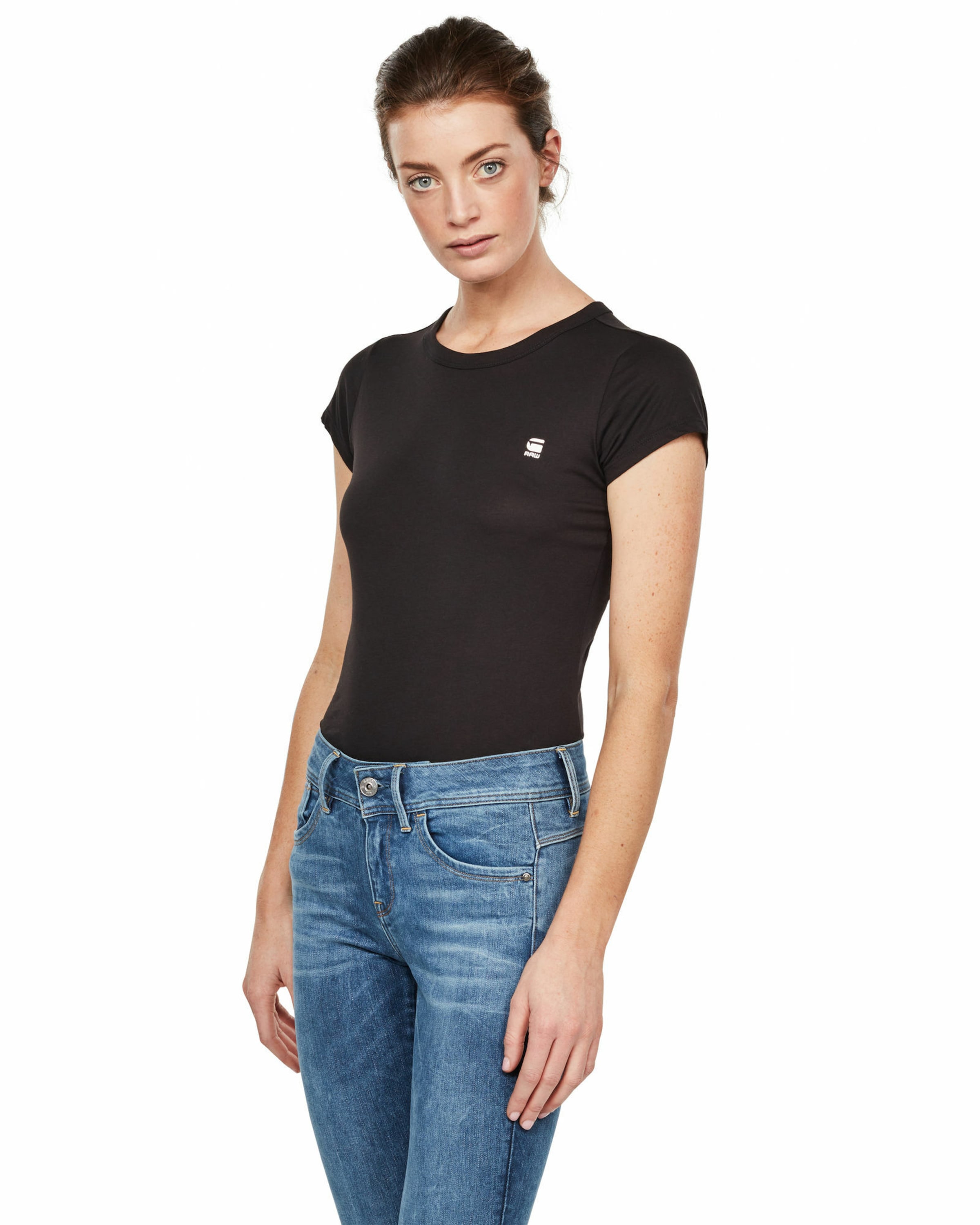 Tricou 'Eyben' de la G-STAR pe negru: față