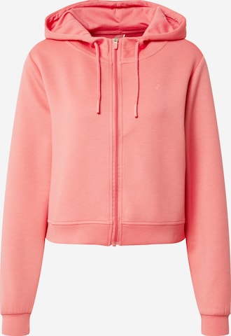 ONLY PLAY Athletic Zip-Up Hoodie in Orange: front