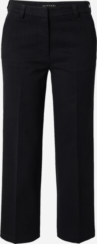 Sisley Regular Pleated Pants in Black: front