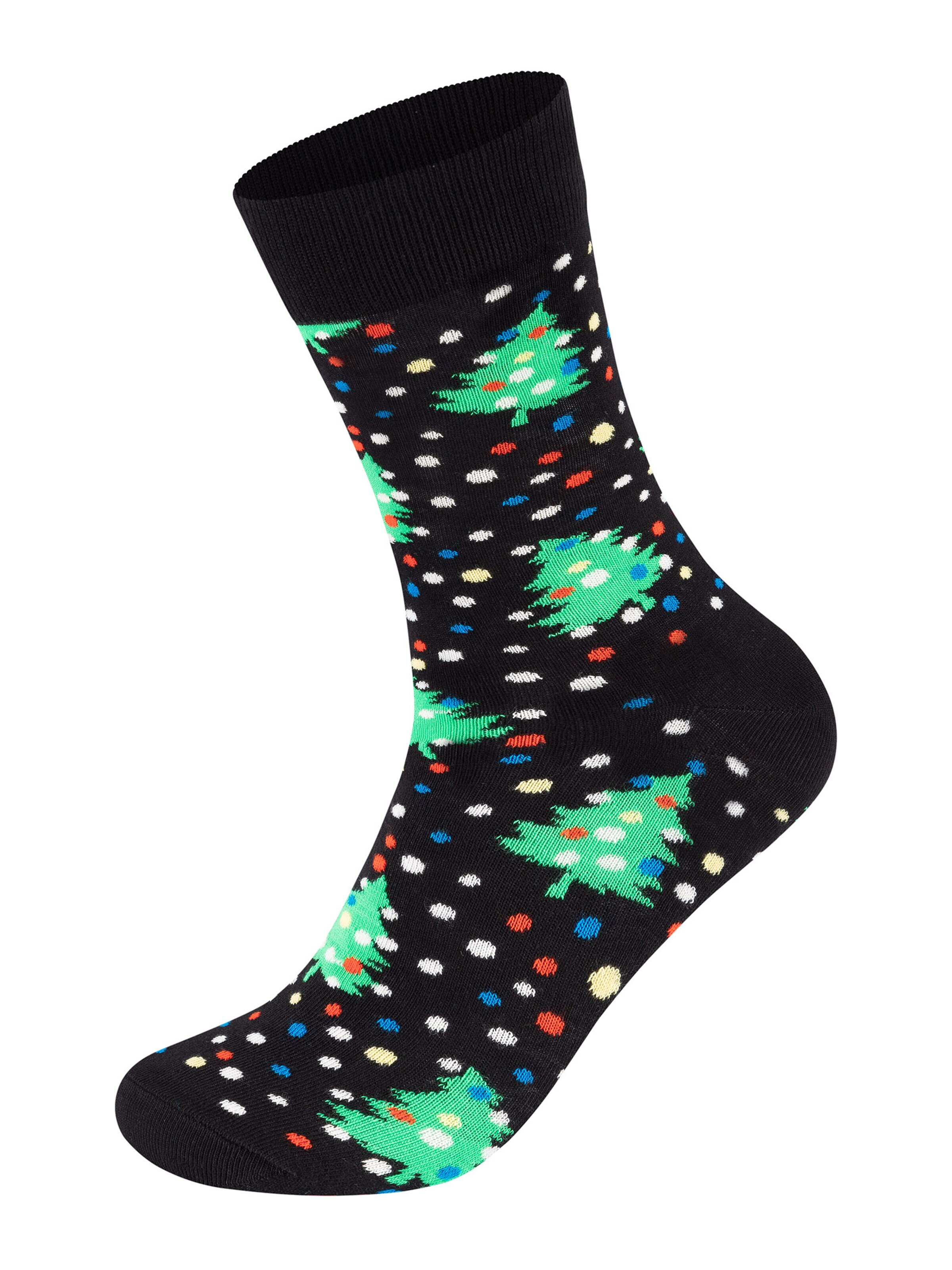 Happy Socks Sokker 'Holiday Tree' i sort