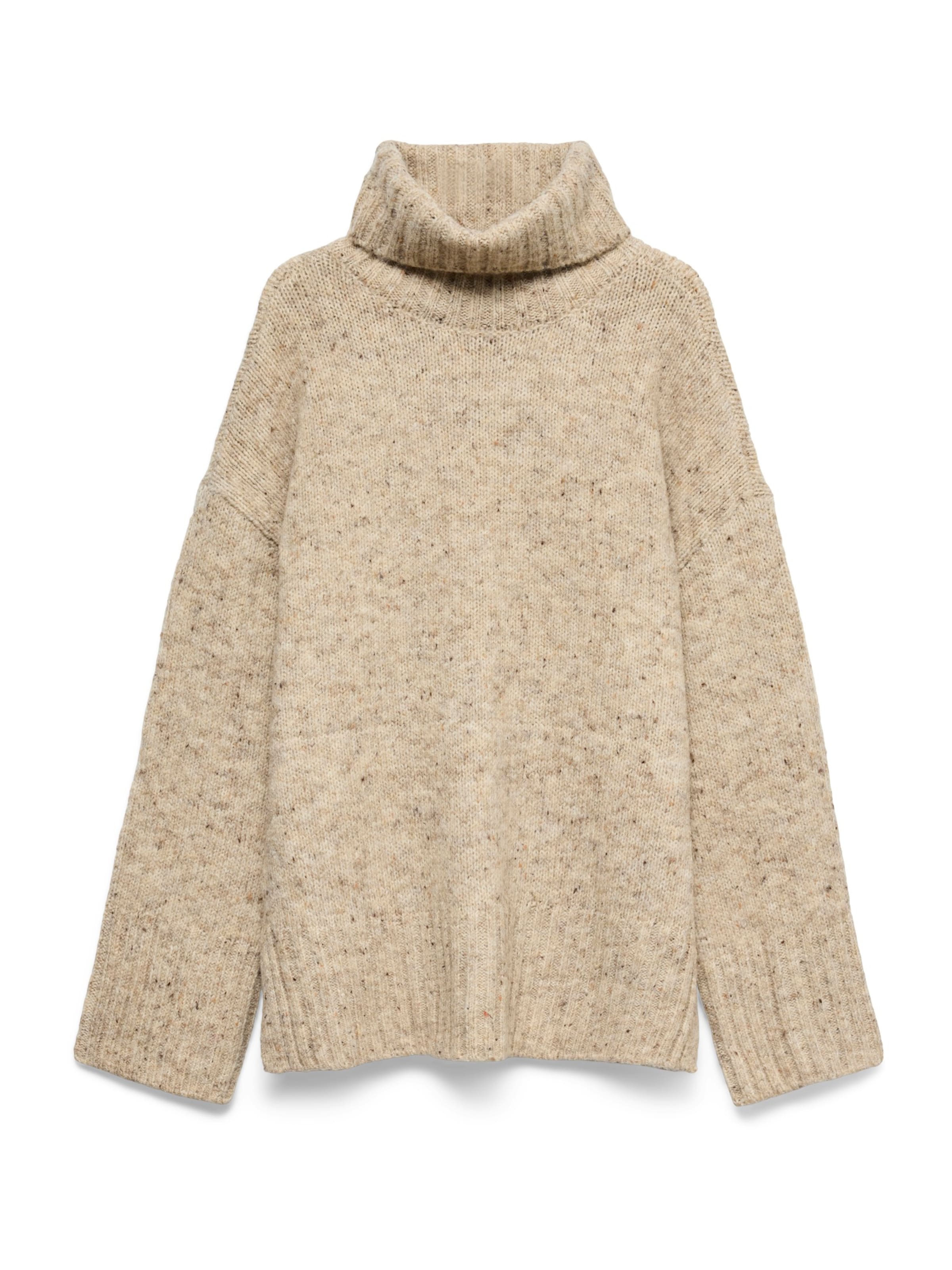 VERO MODA Svetr 'INGRID' – béžová: přední strana