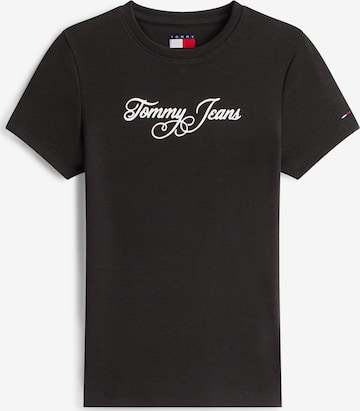 Tricou 'ESS' de la Tommy Jeans pe negru: față