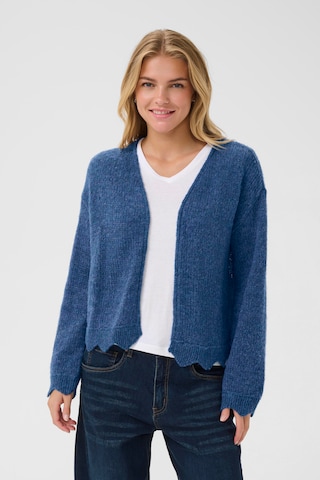 Cream Gebreid vest 'Niso' in Blauw: voorkant