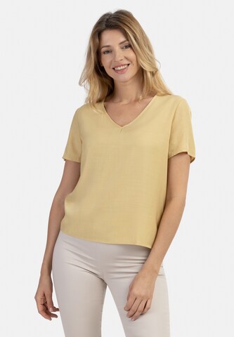 Camicia da donna di usha WHITE LABEL in giallo: frontale