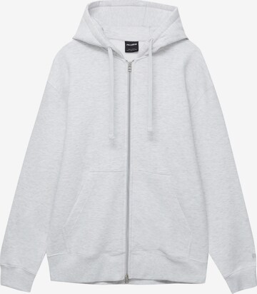 Pull&Bear Sweatjacke in Grau: predná strana