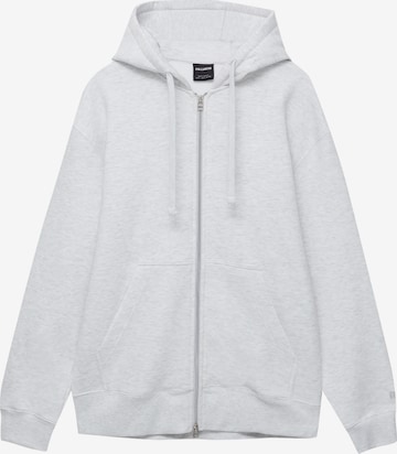 Pull&Bear Sweat jacket in Grey: front