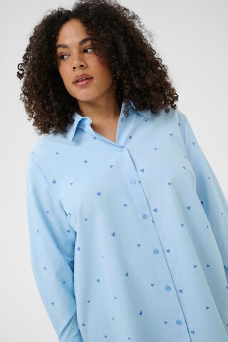 KAFFE CURVE Bluse 'KCGiuly' i blå