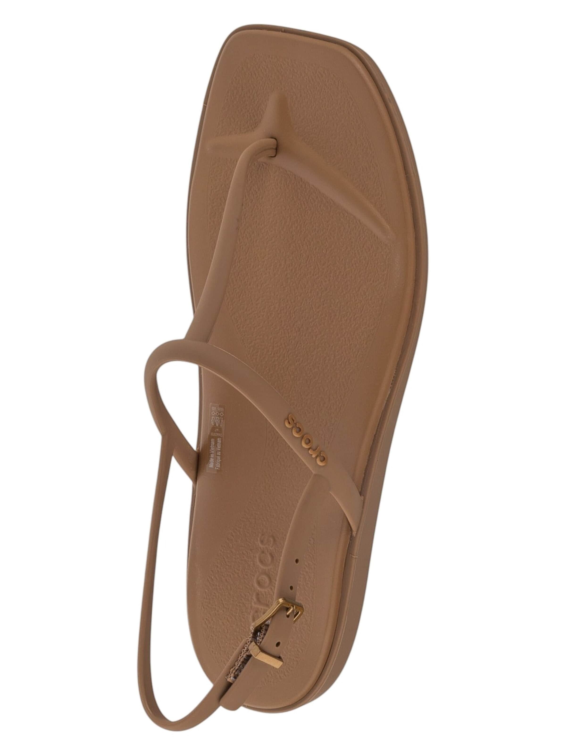 Crocs T-bar sandals 'Miami Thong Flip' in Brown