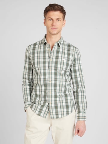 LEVI'S ® Slim fit Button Up Shirt 'LS Battery HM Shirt Slim' in Green: front