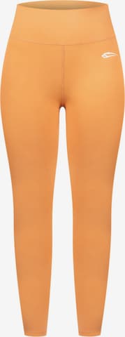 Smilodox Skinny Sportbroek 'Affectionate' in Oranje: voorkant