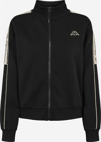 KAPPA Cardigan ' KULogo Tape ' in Schwarz: Vorderseite