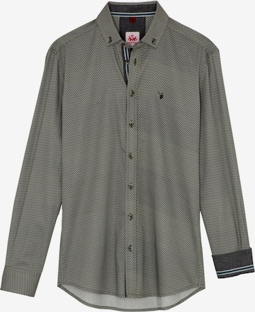 SPIETH & WENSKY Slim fit Traditional Button Up Shirt 'Bitburg' in Grey: front