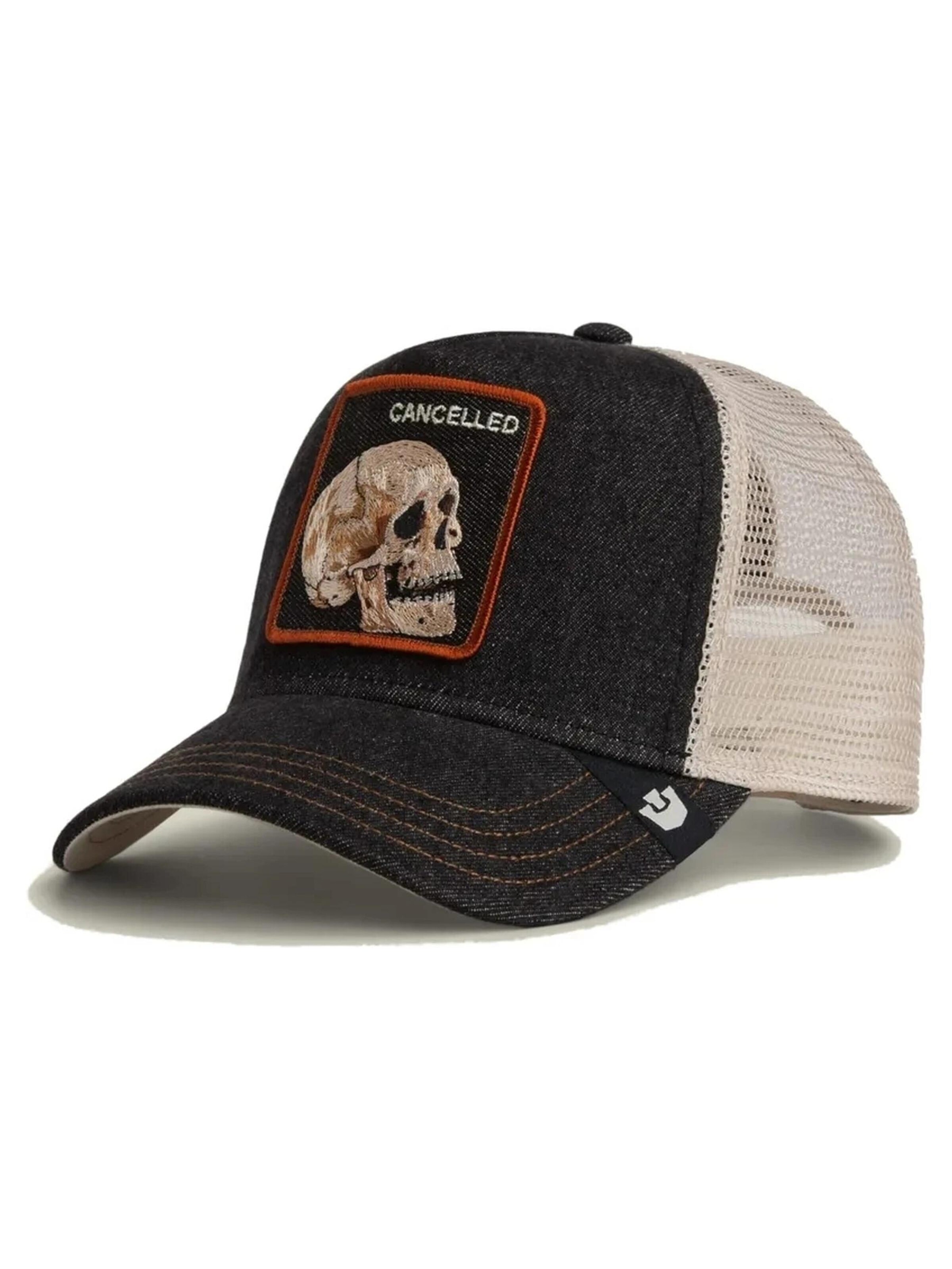 GOORIN Bros.Šilterica 'Gorra goorin bros black denim calavera denim skull trucker cap' - crna boja
