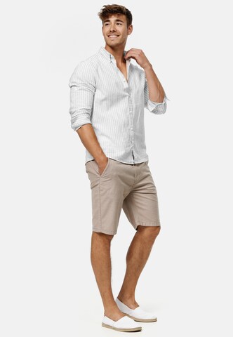 INDICODE JEANS Regular Trousers 'Oklahoma' in Beige
