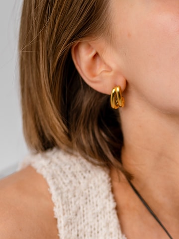 hiBALI Earrings 'Double Wavys' in Gold