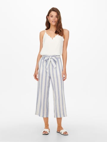 ONLY Wide leg Pleat-front trousers 'Caro' in Blue