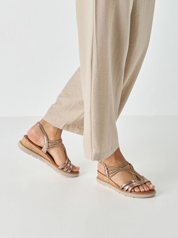 Sandales Tamaris en bronze