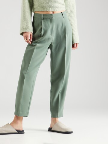 BRUUNS BAZAAR Tapered Trousers with creases 'Cindy Dagny' in Green: front