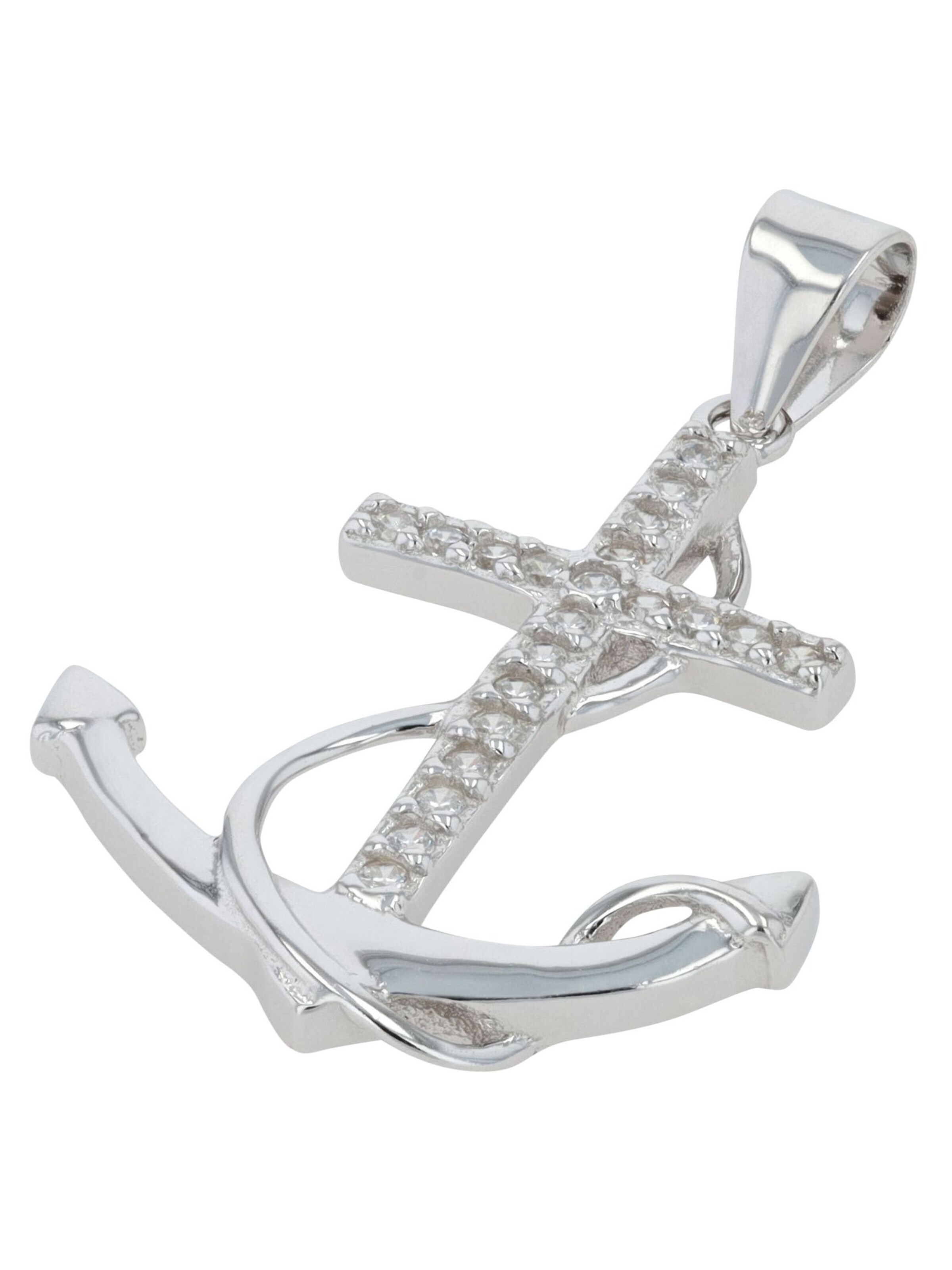 Akzent Pendant '"Aleida" aus 925 Sterlingsilber, rhodiniert, langlebig' in Silver: front