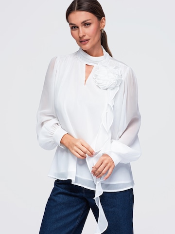 Ombre Bluse‌‌‌‌‌ in Weiß