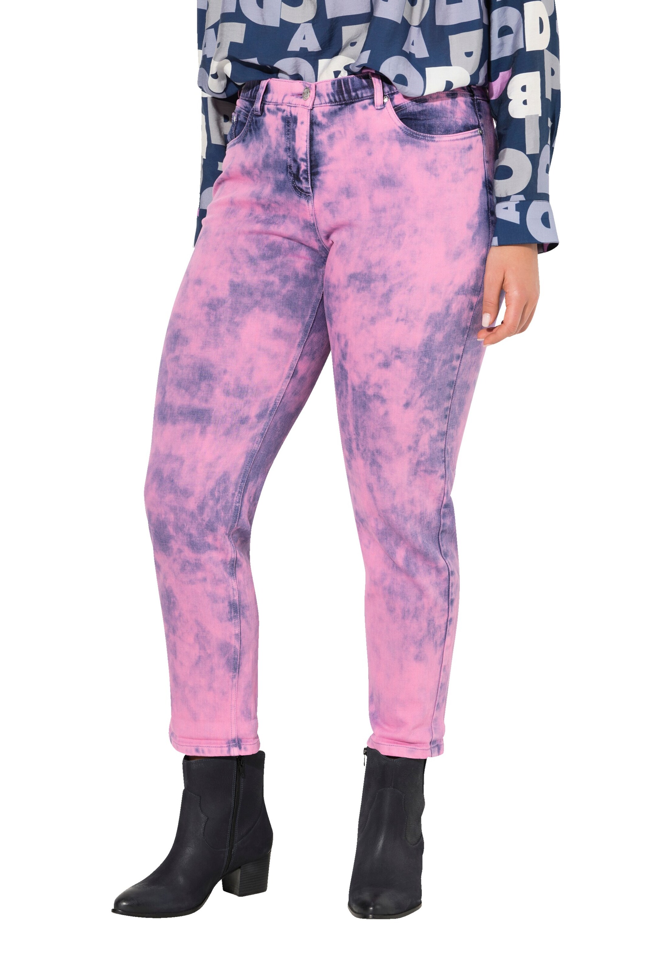 Ulla Popken Loose fit Jeans in Purple: front