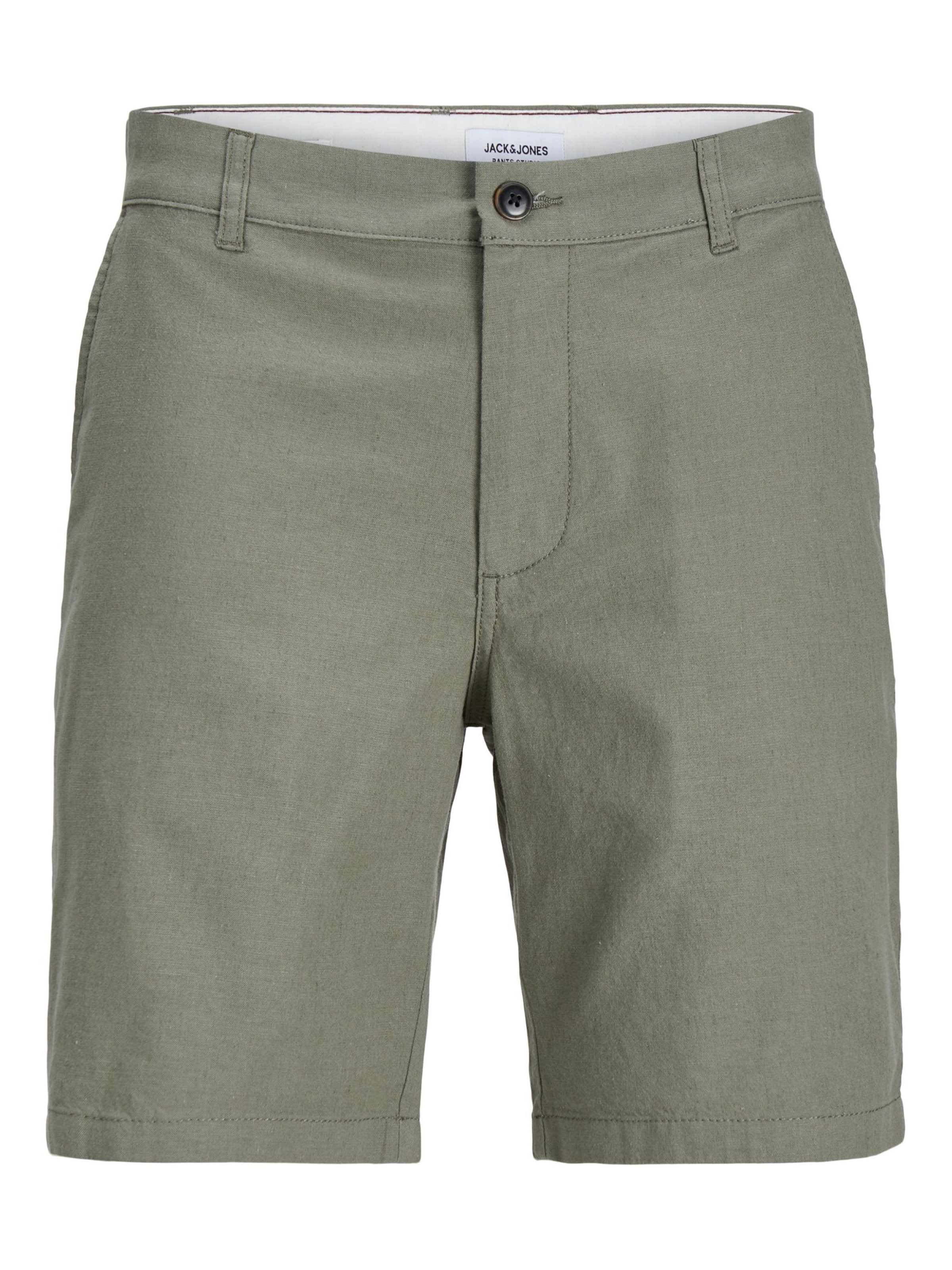 JACK & JONES regular Lærredsbukser i grøn: forside