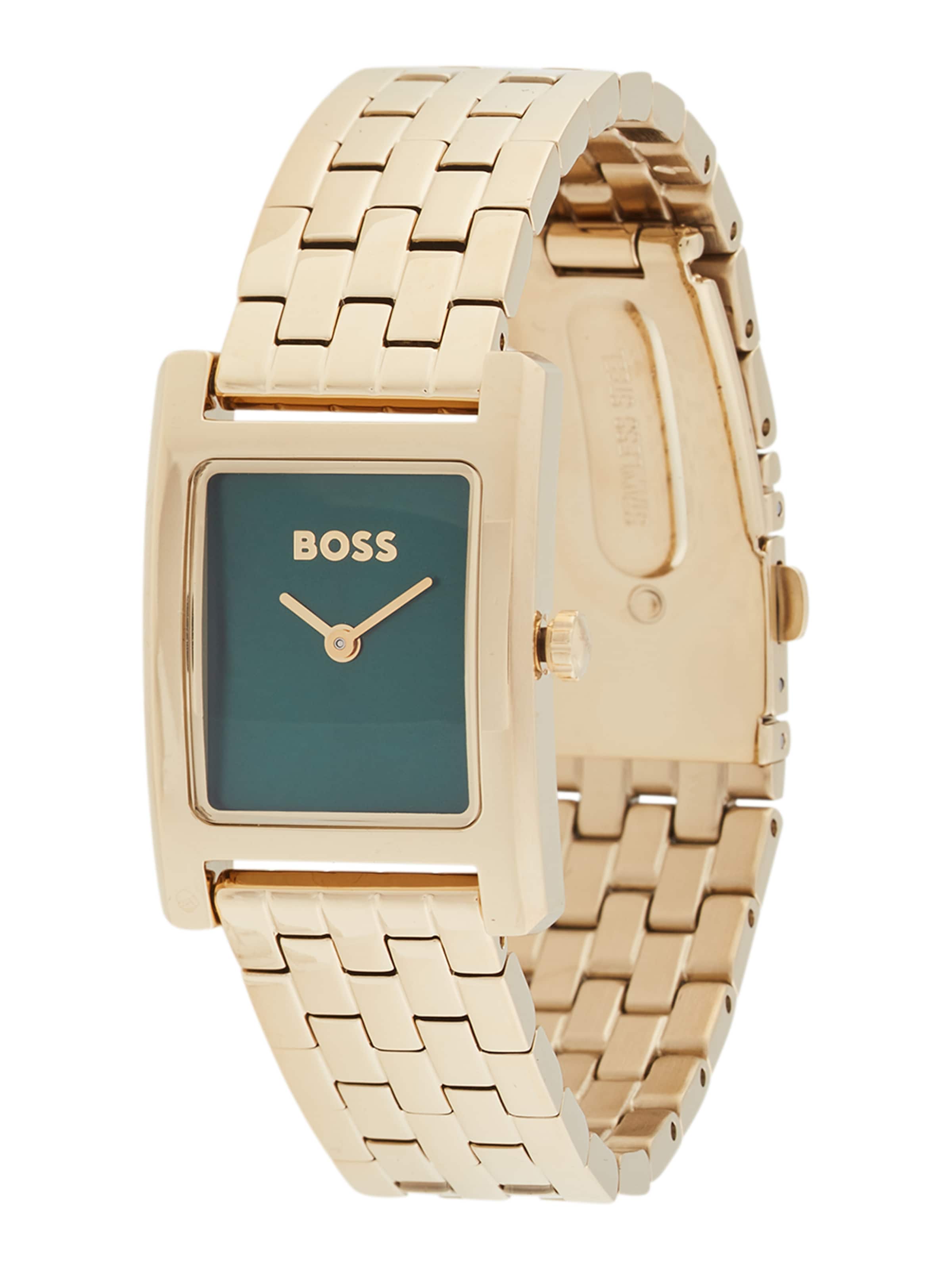 Montre à affichage analogique BOSS en or : devant