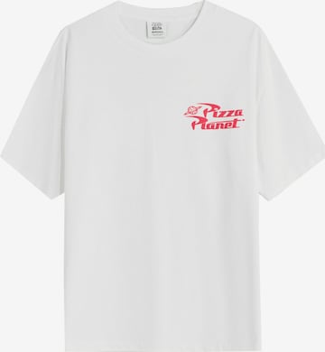 Bershka Koszulka 'TOY STORY' w kolorze biały: przód