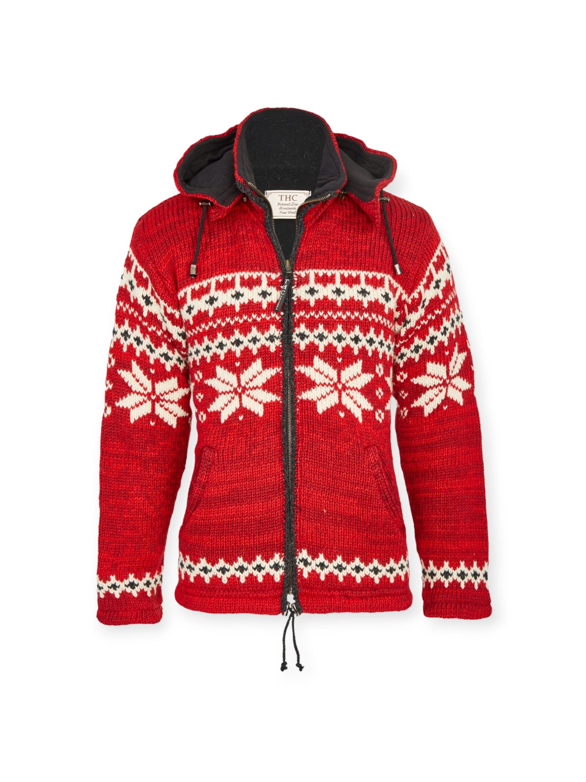 THC Natural Line Strickjacke 'THC 601'‌‌‌‌‌‌‌ in Rot: Vorderseite