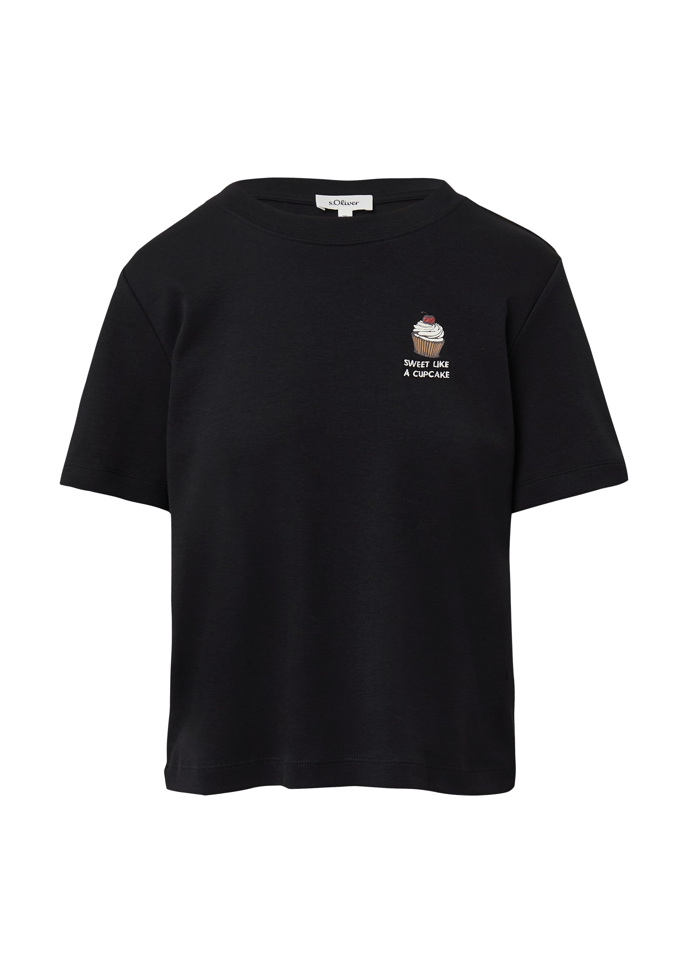 juoda s.Oliver Marškinėliai: priekis