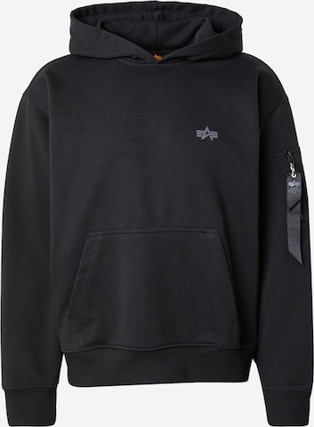 juoda ALPHA INDUSTRIES Megztinis be užsegimo 'DTM': priekis