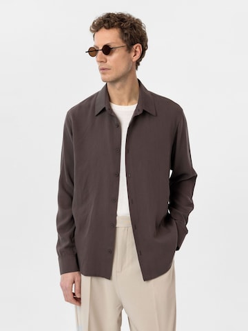 Coupe regular Chemise 'Aland' Antioch en marron
