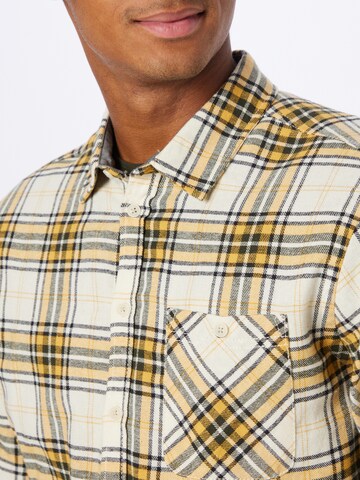 BLEND Regular fit Button Up Shirt in Yellow