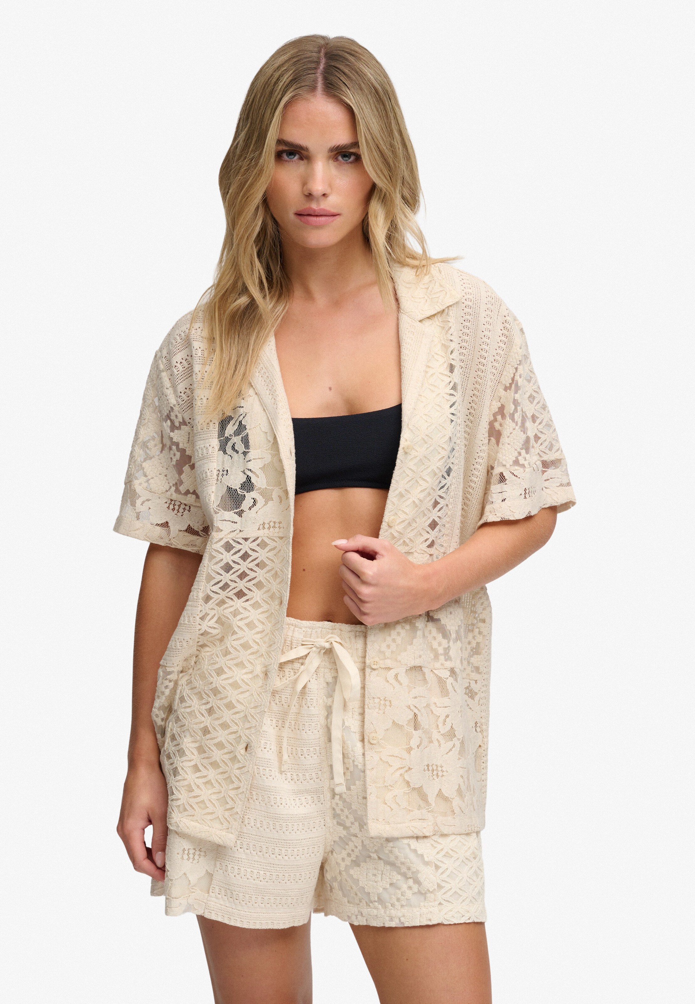 Superdry & Co Blouse in Beige: voorkant