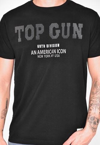 TOP GUN Shirt 'TG20213006' in Zwart