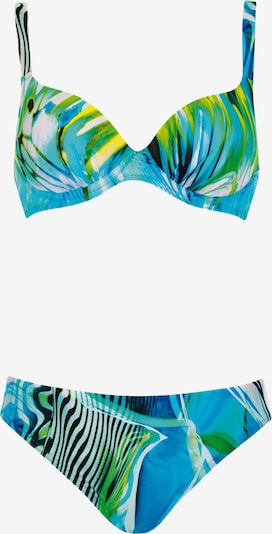 SUNFLAIR Bikini in türkis / grün / schwarz / weiß, Produktansicht