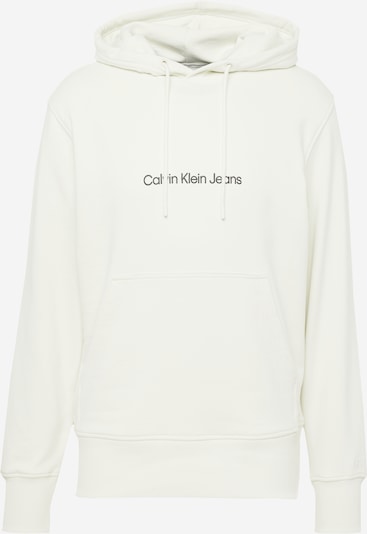 Calvin Klein Jeans Sweatshirt i svart / naturhvit, Produktvisning
