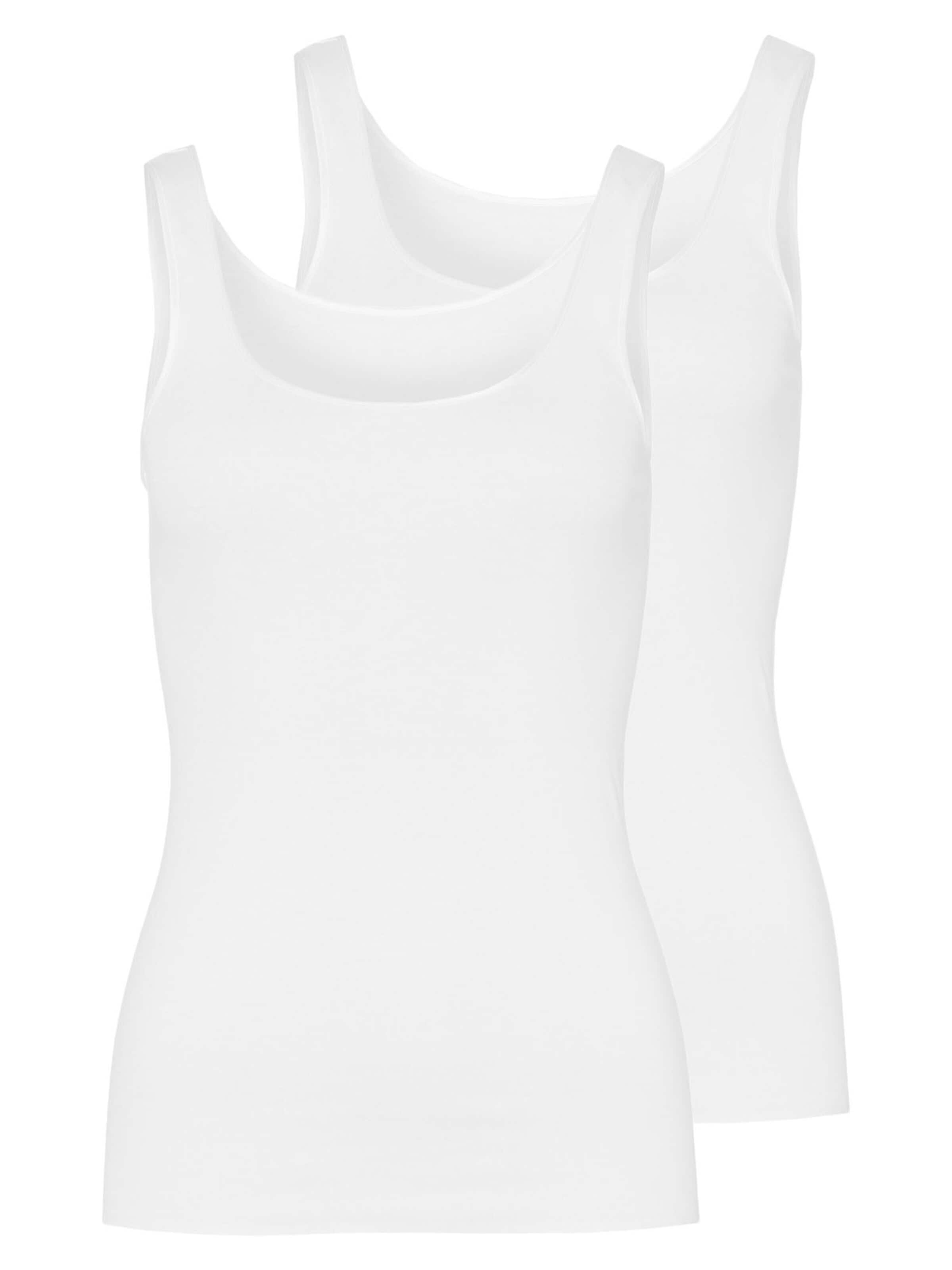 Hanro Unterhemd 'Cotton Seamless'‌‌‌‌‌ in Weiß: Vorderseite