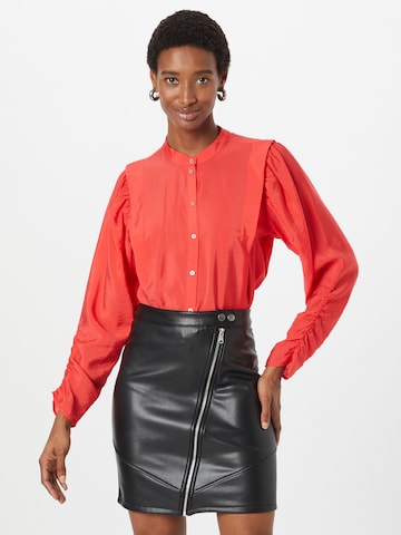 co'couture Blouse 'Callum' in Rood: voorkant