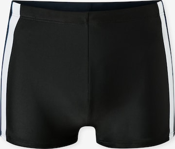SCHIESSER Board Shorts ' Ocean Swim ' in Black: front