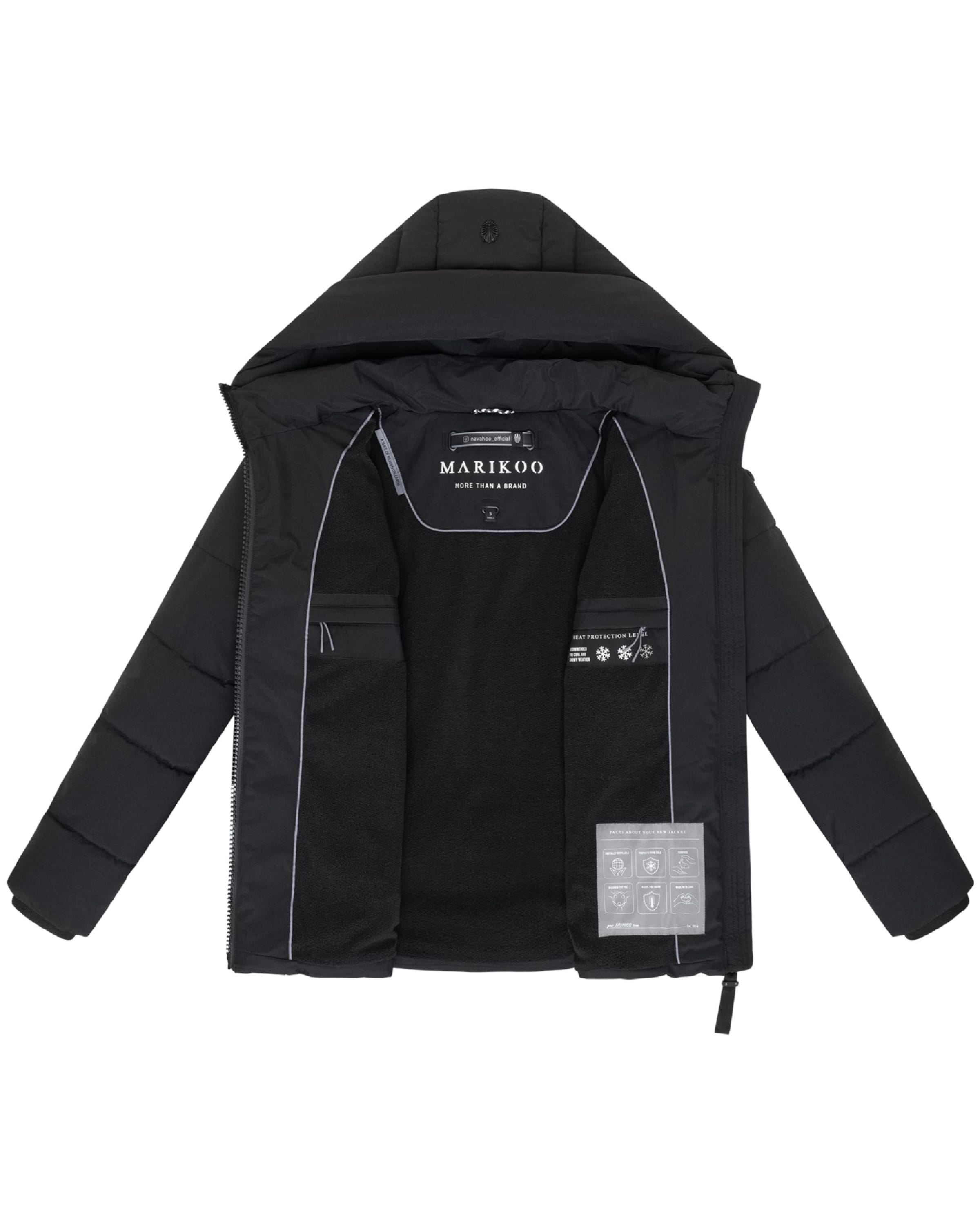 Veste d’hiver 'Kuschelnasee 16' MARIKOO en noir