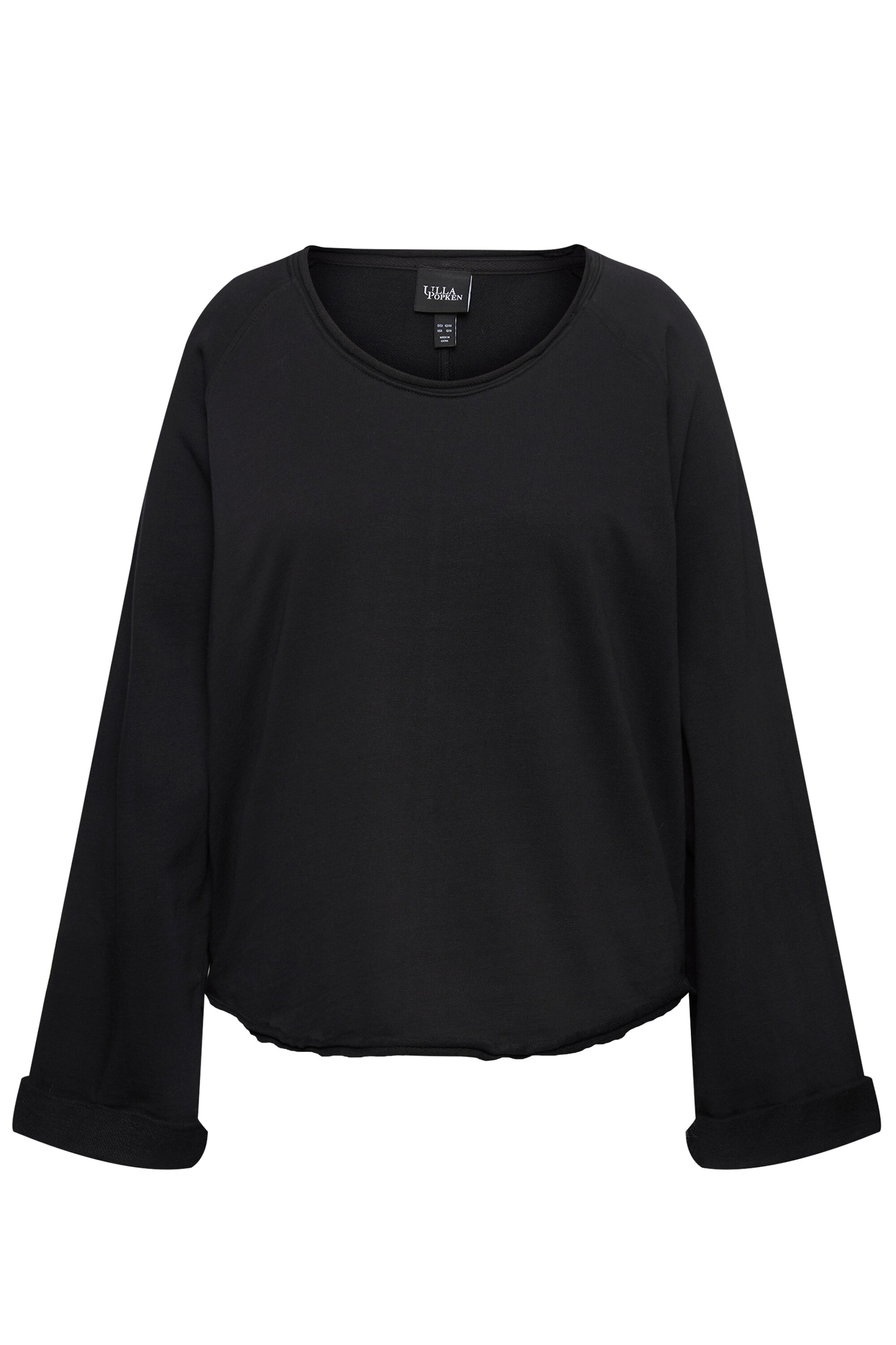 Ulla Popken Sweatshirt in Schwarz: Vorderseite