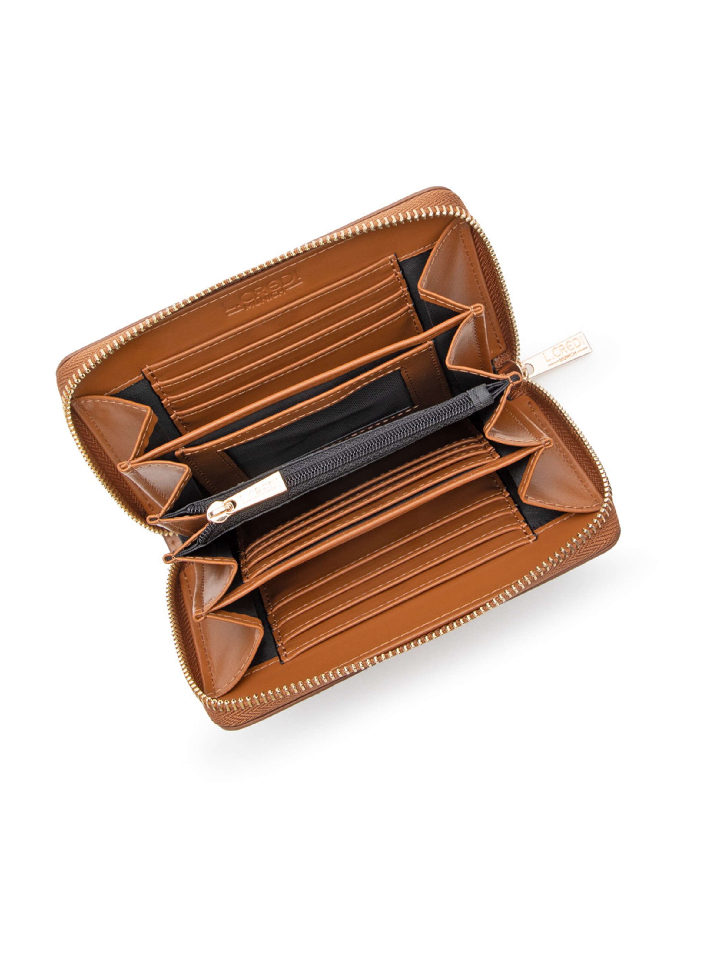 L.CREDI Wallet 'Perla' in Brown
