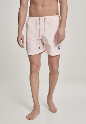 Urban Classics Kratke kopalne hlače | roza barva: sprednja stran