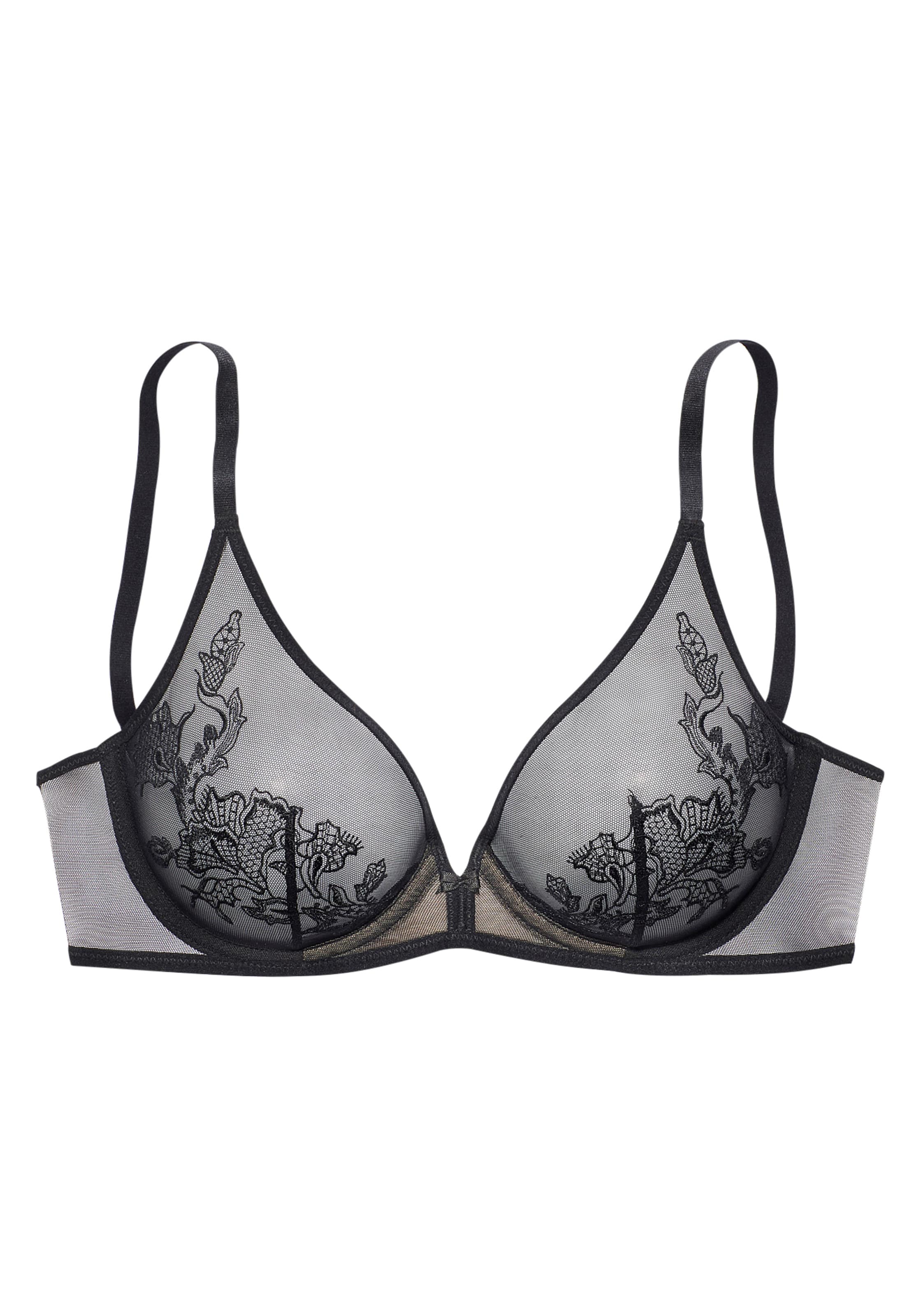 JETTE Trojuholníky Podprsenka - Čierna: predná strana