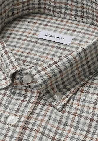 Coupe regular Chemise business SEIDENSTICKER en marron