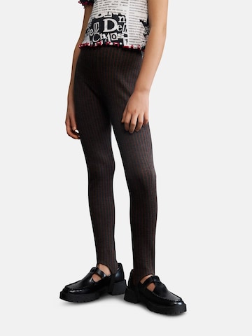 Skinny Leggings de la Desigual pe negru: față