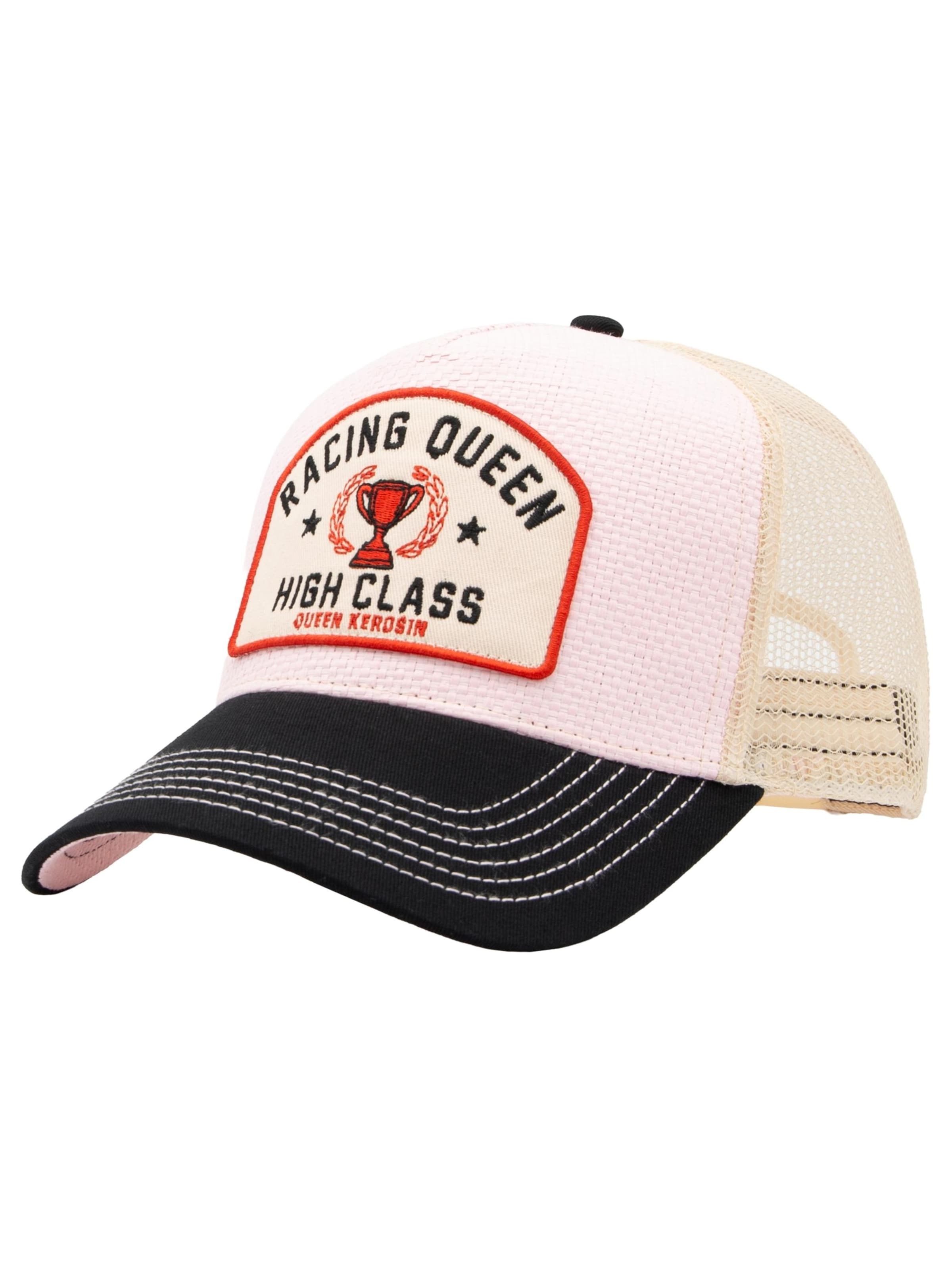 Queen Kerosin Cap 'Racing Queen' in Pink: front