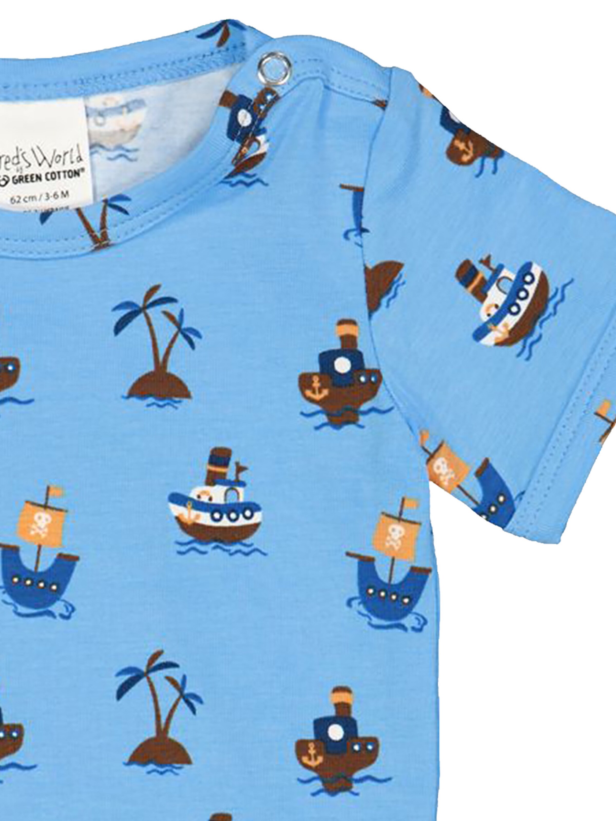 Barboteuse / body Fred's World by GREEN COTTON en bleu